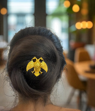 The Gandaberunda Silver  Bridal Hair Pin