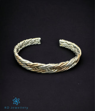 The Woven Silver Open Bracelet