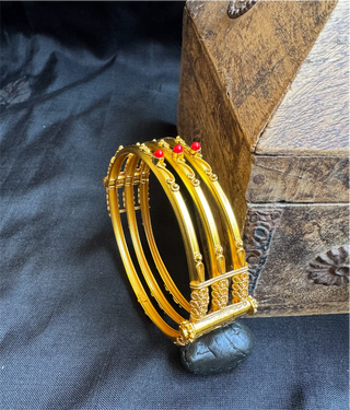 The Suhana Silver Bracelet-Single (Size /2.2/2.4/2.6/2.8) (Coral)