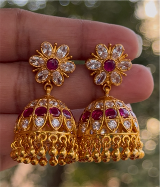 The Abhiri Silver Kemp Jhumka