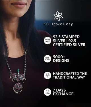 The Samiksha Silver Kemp Hair Pin (Oxidised)