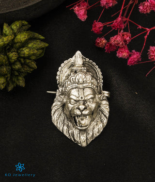 The Simha Silver Brooch & Pendant (Oxidised)