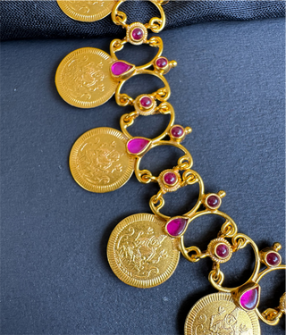 The Veda Silver Kasu Necklace