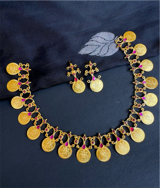 The Veda Silver Kasu Necklace