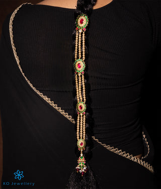 The Samatva Silver Jade Bille or Bridal Choti