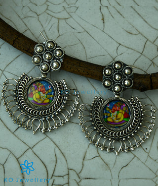 The Devavat Silver Ganesha Earrings