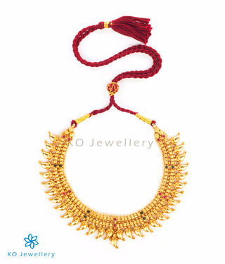 Handcrafted paisley necklace gold plated temple jewellery collection