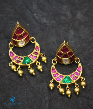 The Mehreen Silver Kundan Chand-Bali Earrings