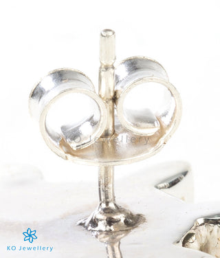 The Nakshatra Silver Glass Jhumka (Oxidised)