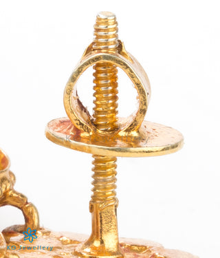 Gold plated silver earring with Bombay screw