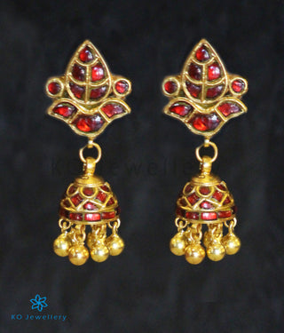 The Sana Silver Jadau Jhumka