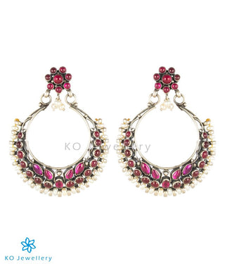 The Rasika Silver Chand Bali Earrings (Oxidised)