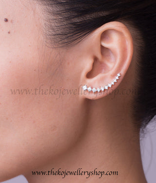 contemporary siver ear cuffs shop online