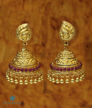 The Samaikha Silver Peacock Jhumka