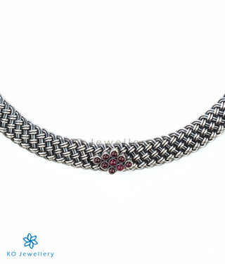 The Kavacha Silver Antique Necklace