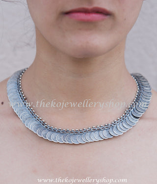 Pure silver coin necklace shop online 