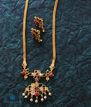 The Mithuna Silver Navratna Necklace