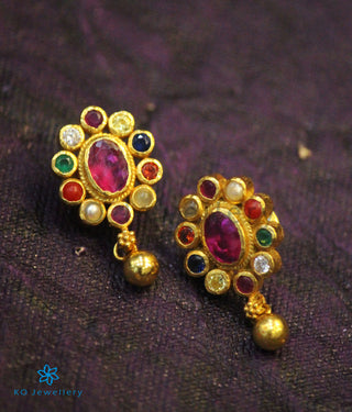 The Navit Silver Earrings (Navratna)