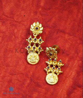 The Paramaa Antique Silver Lakshmi Coin Earrings