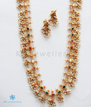 The Pranit Silver Navratna Necklace