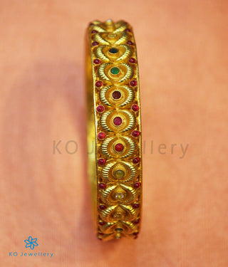 The Varadha Silver Navratna Bangle (Size 2.6)