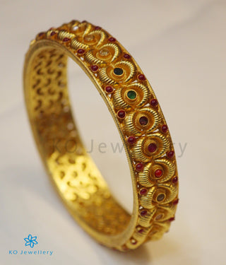 The Varadha Silver Navratna Bangle (Size 2.2/2.4/2.8)