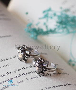 Dvipa Silver Elephant Toe-Rings