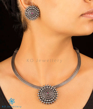 The Aditi Silver Pendant (Oxidised)