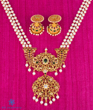 The Muktika Silver Pearl Makarakanti Necklace