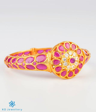 The Amyra Silver Kempu Bracelet(Size 2.2/2.4/2.6/2.8)