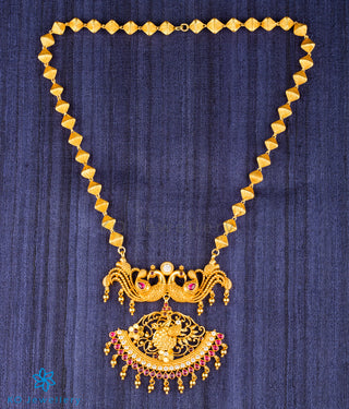 The Manthan Silver Peacock Necklace