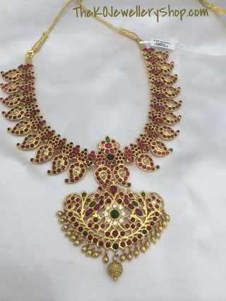 Gold plated silver hand crafted necklace for women