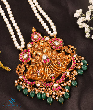 The Suhana Silver Kundan Peacock Pearl Necklace