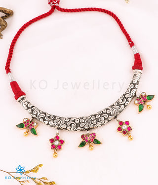 The Shams Silver Kundan-Jadau Necklace (2 tone)