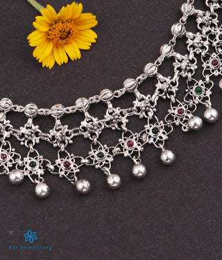 The Ujjal Silver Necklace (Oxidised)