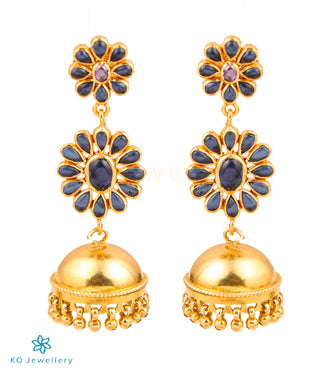 The Nila Silver Kemp Jhumkas (Hook)