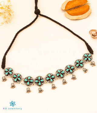 The Nilaya Silver Turquoise Choker Necklace