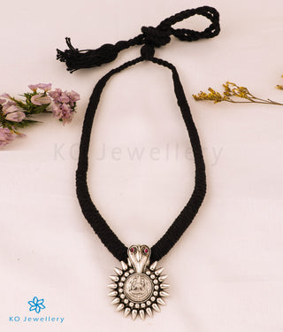 The Vineela Silver Kodava Thread Necklace (Oxidised)