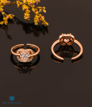 Heart Silver Rosegold Toe-Rings