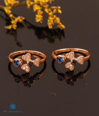 Dahlia Silver Rosegold Toe-Rings