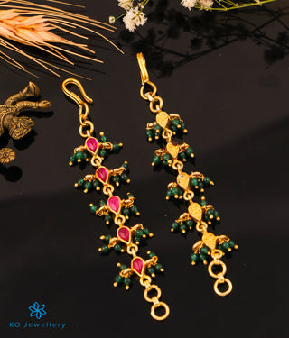 The Mithya Silver Ear chain (Red)