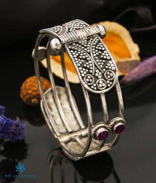 The Anandita Silver Kada Bracelet (3 layers/Size 2.4)