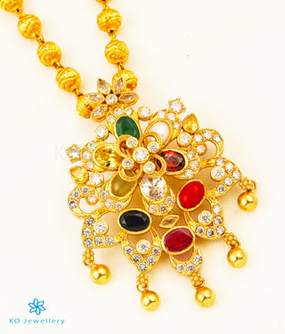 The Divyak Silver Navratna Necklace