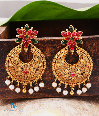 The Vidhi Silver Chand-Bali Earrings