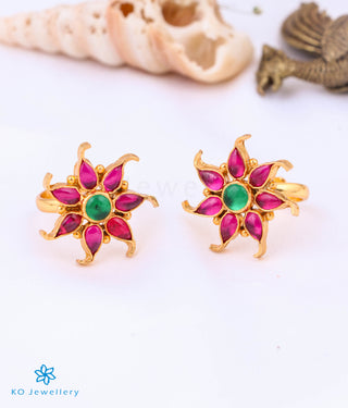 Sahitya Silver Kempu Toe-Rings