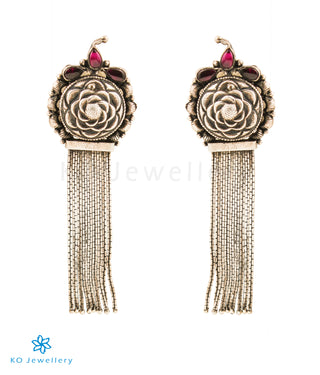 The Akshar Silver Earrings