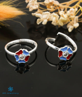 Saumanasa Silver Toe-Rings (Blue)