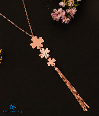 The Magical Flower Silver Rose-gold Necklace Set