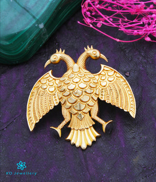 The Dvirupa Gandaberunda Silver Pendant/Brooch (Big)