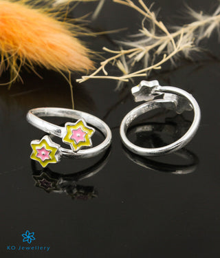 Starry Silver Toe-Rings (Yellow)